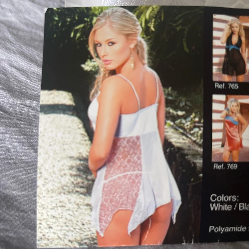 NEW Espiral Lingerie Baby Doll With Matching G-String Size XL - Picture 2 of 6